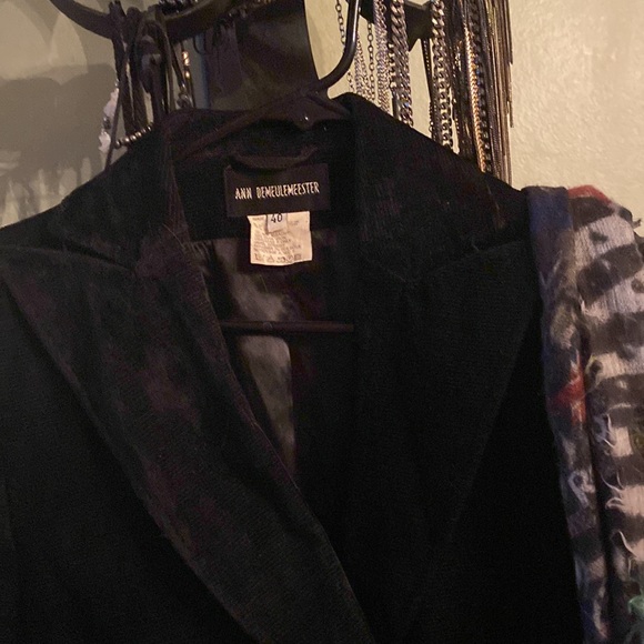 Anne Demeulemeester Black Velvet Size 40 Blazer - Picture 3 of 3